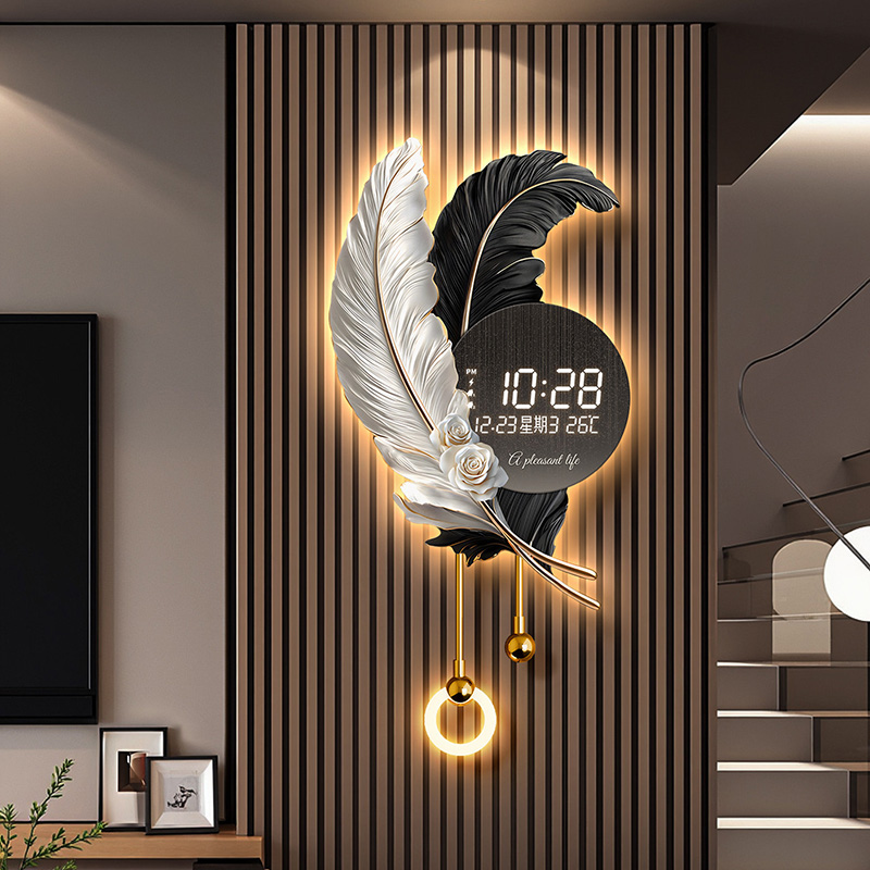 Luxury Lifestyle Aesthetics - 중국 스타일 미니멀리스트 벽시계 럭셔리 디자인