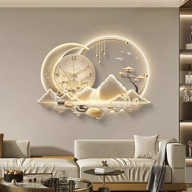 Luxury Lifestyle Aesthetics - 아트 벽화 LED 시계 벽걸이 고급