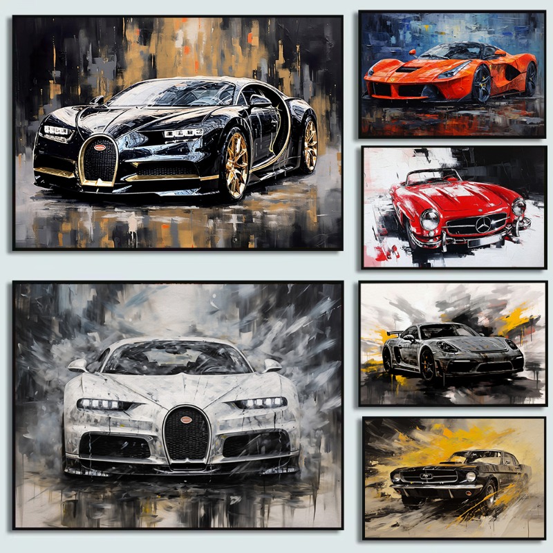 빈티지 유화 스타일 자동차 포스터 고급 레트로 스포츠  - Luxury Lifestyle Cars 리뷰 및 가격