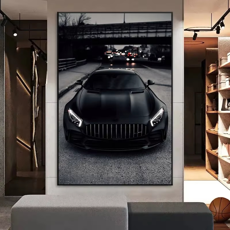 대형 블랙 인더스트리얼 스타일 스포츠카 포스터 럭셔리  - Luxury Lifestyle Cars 리뷰 및 가격