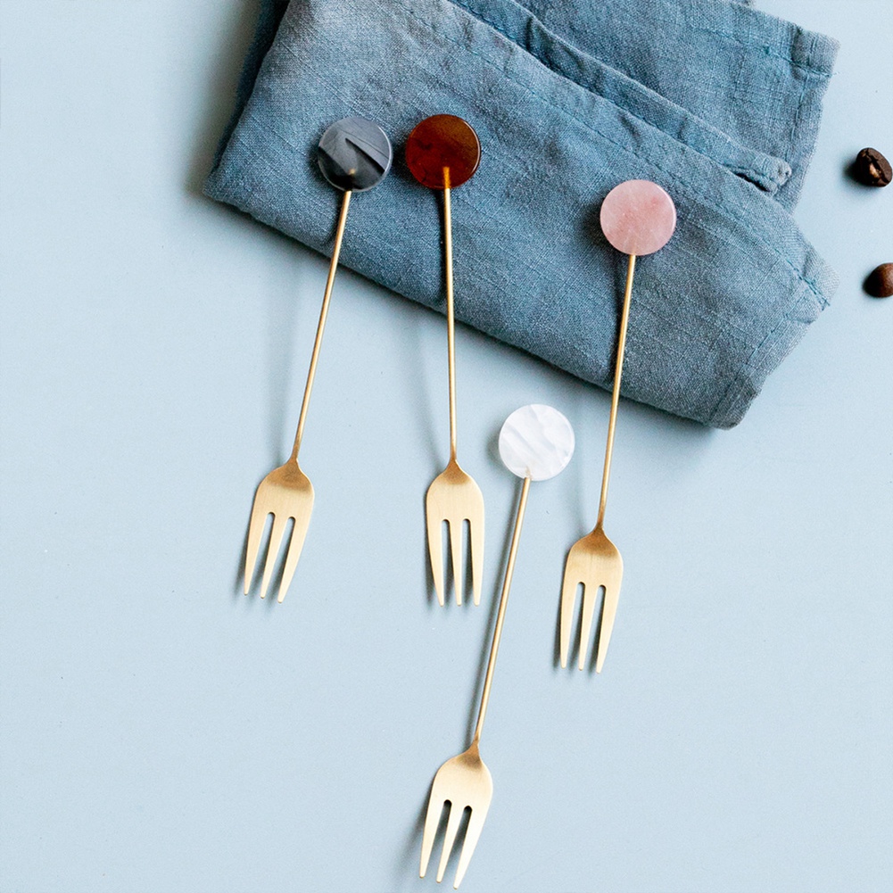 스테인레스 스틸 소형 스푼 포크 세트, 커피 차 교반, - Gold Cutlery Flatware 리뷰 및 가격