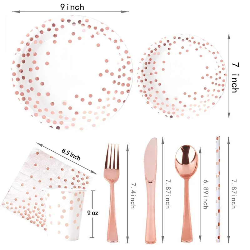 로즈 골드 일회용 식탁보 접시, 웨딩 테이블 천, 나이 - Gold Cutlery Flatware 리뷰 및 가격